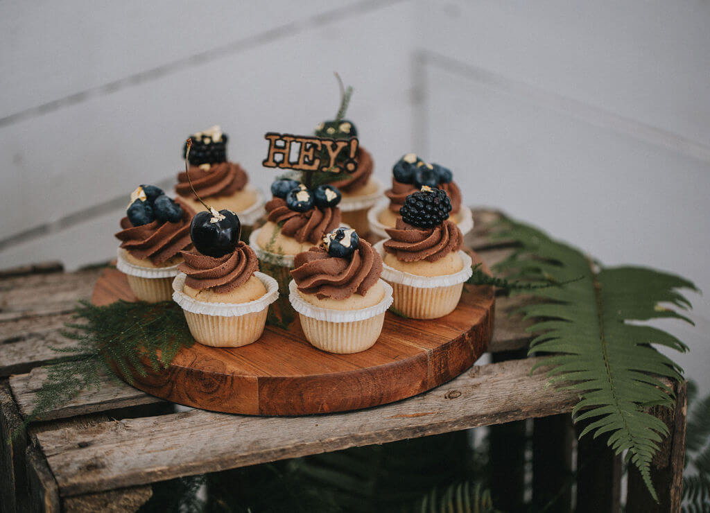 Farnhochzeit Cupcakes