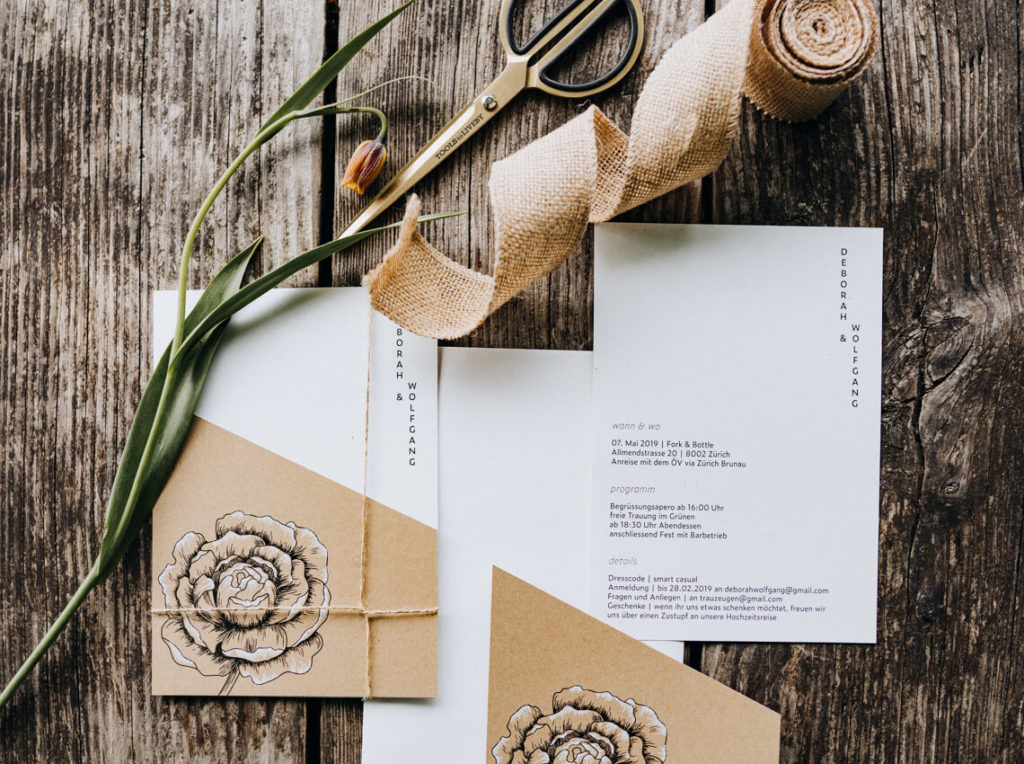 Sommerhochzeit Hochzeitspapeterie