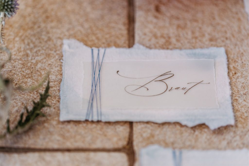 Elopement Wedding Namensschild