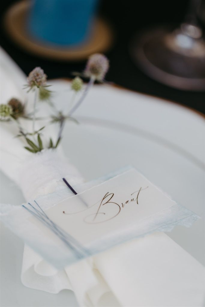 Elopement Wedding Namensschild