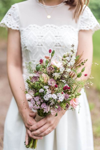 Nachhaltige DIY Hochzeit Brautstrauß
