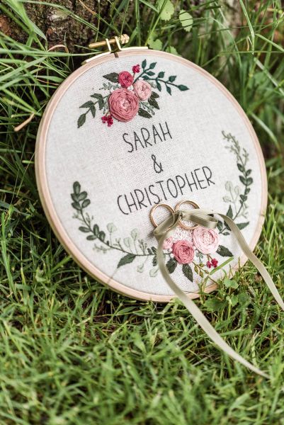 Nachhaltige DIY Hochzeit Ringkissen