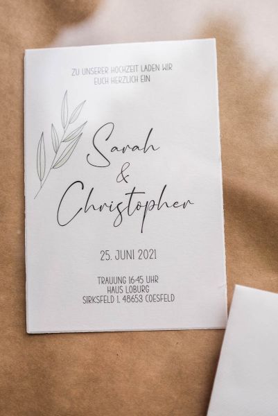 Nachhaltige DIY Hochzeit Hochzeitspapeterie