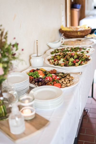 Nachhaltige DIY Hochzeit Hochzeitsbuffet