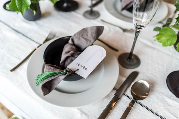 Winter Wedding Namensschild